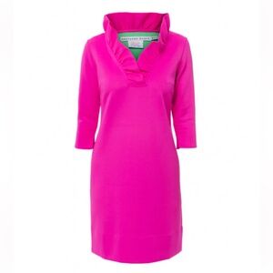 Gretchen Scott Jersey Ruffneck Ruffle Neck Dress - XL